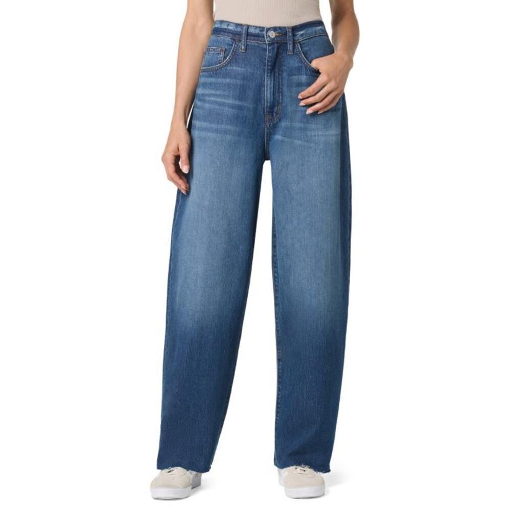 Hudson Jeans Raw-Edge Whiskered Barrel Leg Jeans size 29